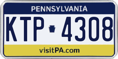 PA license plate KTP4308