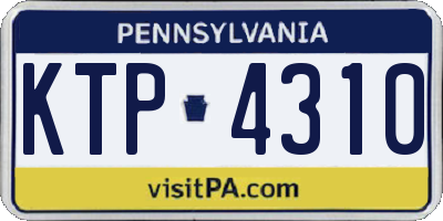 PA license plate KTP4310