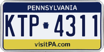 PA license plate KTP4311