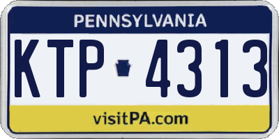 PA license plate KTP4313