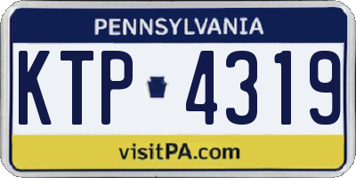 PA license plate KTP4319