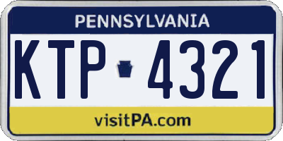 PA license plate KTP4321