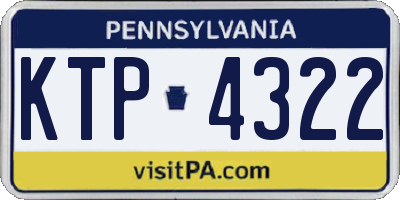 PA license plate KTP4322
