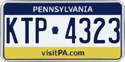 PA license plate KTP4323