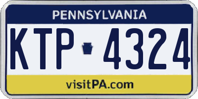 PA license plate KTP4324