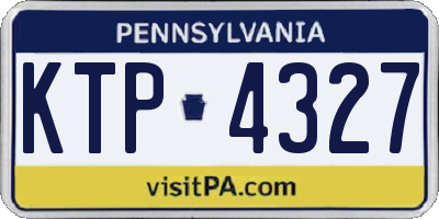 PA license plate KTP4327