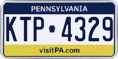 PA license plate KTP4329