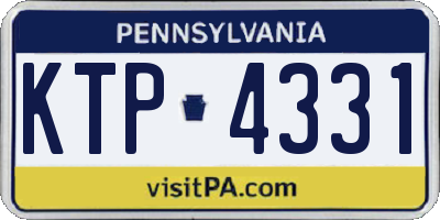 PA license plate KTP4331