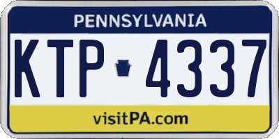 PA license plate KTP4337
