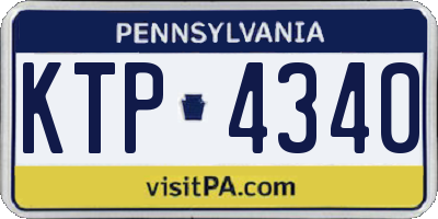 PA license plate KTP4340