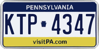 PA license plate KTP4347