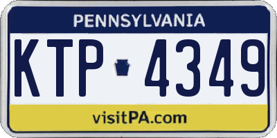 PA license plate KTP4349