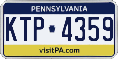 PA license plate KTP4359