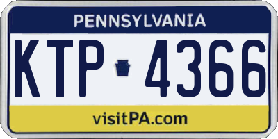 PA license plate KTP4366