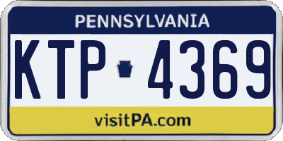 PA license plate KTP4369
