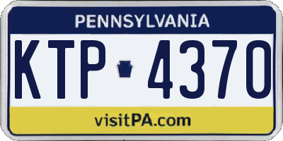 PA license plate KTP4370