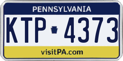 PA license plate KTP4373