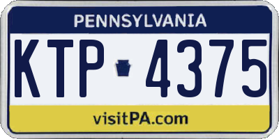 PA license plate KTP4375