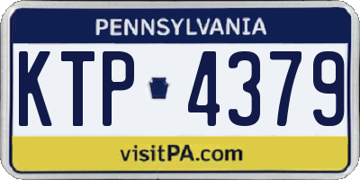 PA license plate KTP4379
