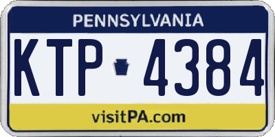 PA license plate KTP4384