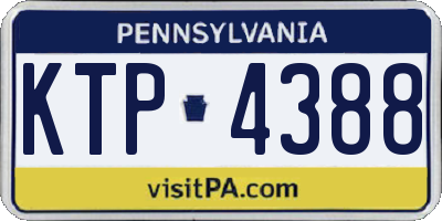 PA license plate KTP4388