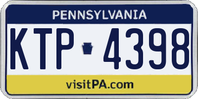PA license plate KTP4398