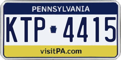 PA license plate KTP4415