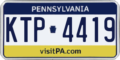 PA license plate KTP4419