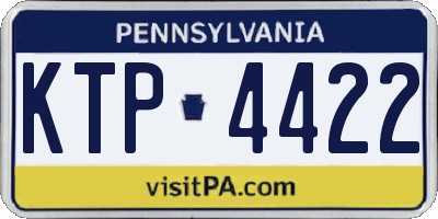 PA license plate KTP4422