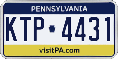 PA license plate KTP4431