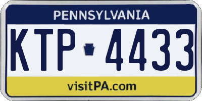 PA license plate KTP4433