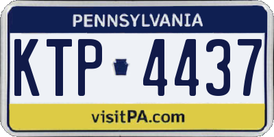 PA license plate KTP4437