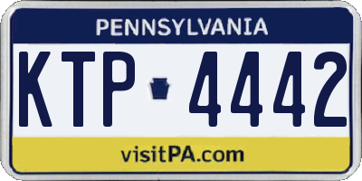 PA license plate KTP4442