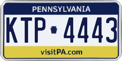 PA license plate KTP4443