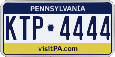 PA license plate KTP4444