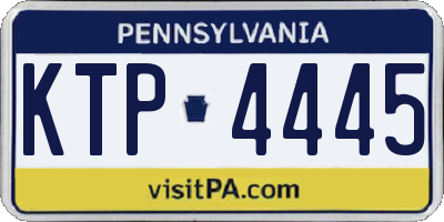 PA license plate KTP4445