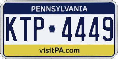 PA license plate KTP4449