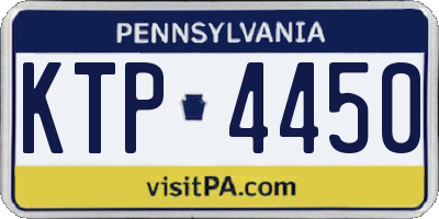 PA license plate KTP4450