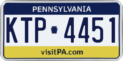 PA license plate KTP4451