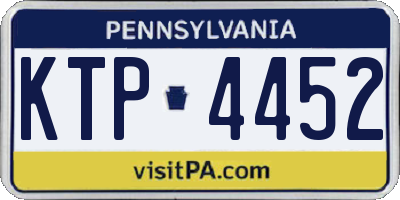 PA license plate KTP4452