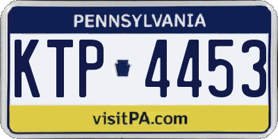 PA license plate KTP4453