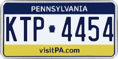 PA license plate KTP4454