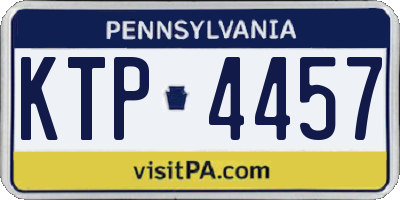 PA license plate KTP4457