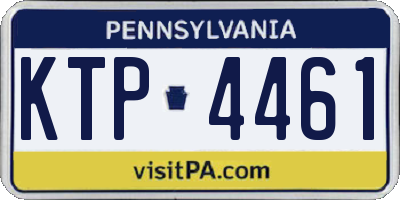 PA license plate KTP4461