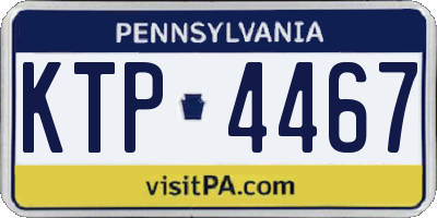 PA license plate KTP4467