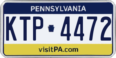 PA license plate KTP4472
