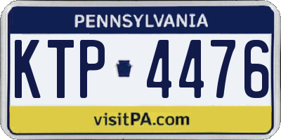 PA license plate KTP4476