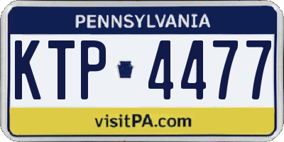PA license plate KTP4477