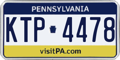 PA license plate KTP4478