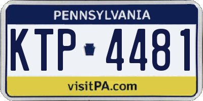PA license plate KTP4481